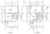 地下1階、1階平面図
